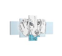 Cuadro Sobre Lienzo 125x70cm Cuadros Pared Perro labrador ojo retrato Wall Art
