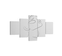 Cuadro Sobre Lienzo 125x70cm Cuadros Pared Pieza Lineal Cara Wall Art Prints