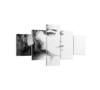 Cuadro Sobre Lienzo 125x70cm Cuadros Pared Retrato pintura mujer cara Wall Art