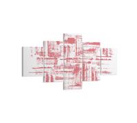 Cuadro Sobre Lienzo 125x70cm Cuadros Pared rojo textura patrón Wall Art Prints