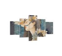 Cuadro Sobre Lienzo 125x70cm Cuadros Pared Surrealista Mujer Flores Wall Art