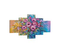 Cuadro Sobre Lienzo 125x70cm Cuadros Pared Un ramo Flores Aceite Wall Art Prints