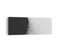 Cuadro Sobre Lienzo 140x50cm Cuadros Pared Abstracción Blanco Y Negro Geometría
