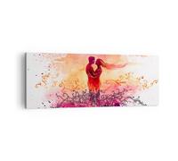 Cuadro Sobre Lienzo 140x50cm Cuadros Pared Amor Pareja luna de miel Wall Art