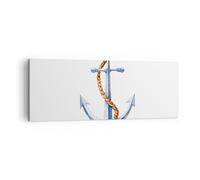Cuadro Sobre Lienzo 140x50cm Cuadros Pared Ancla cuerda vela mar Wall Art Prints