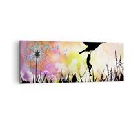 Cuadro Sobre Lienzo 140x50cm Cuadros Pared artística carácter nube flor Wall Art