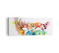 Cuadro Sobre Lienzo 140x50cm Cuadros Pared bandera Carnaval Brasil Wall Art