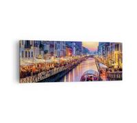 Cuadro Sobre Lienzo 140x50cm Cuadros Pared Canal Grande Tarde Wall Art Prints