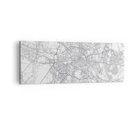 Cuadro Sobre Lienzo 140x50cm Cuadros Pared Ciudad Mapa Berlín Wall Art Prints