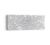 Cuadro Sobre Lienzo 140x50cm Cuadros Pared Ciudad Mapa Londres Wall Art Prints