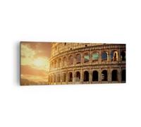 Cuadro Sobre Lienzo 140x50cm Cuadros Pared Coloseum Roma Arquitectura Italia Art