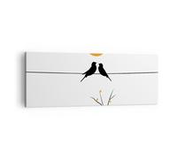 Cuadro Sobre Lienzo 140x50cm Cuadros Pared Cuadro Aves Sol Wall Art Prints Decor