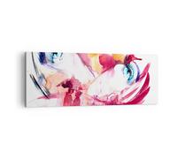 Cuadro Sobre Lienzo 140x50cm Cuadros Pared femenino flor verano luna de miel Art