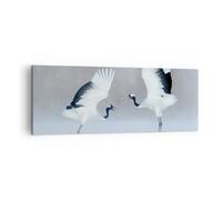 Cuadro Sobre Lienzo 140x50cm Cuadros Pared Grullas Lucha Danza Wall Art Prints
