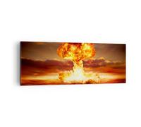 Cuadro Sobre Lienzo 140x50cm Cuadros Pared Guerra bomba nuclear seta apocalipsis