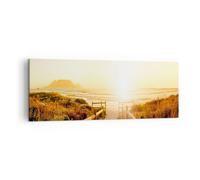 Cuadro Sobre Lienzo 140x50cm Cuadros Pared la salida del sol onda isla océano
