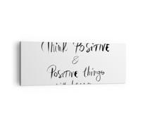Cuadro Sobre Lienzo 140x50cm Cuadros Pared Lema Pensamiento Positivamente Art