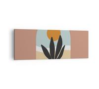 Cuadro Sobre Lienzo 140x50cm Cuadros Pared Minimalista Ventana Flor Wall Art