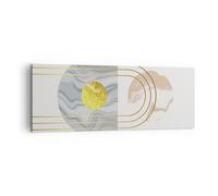Cuadro Sobre Lienzo 140x50cm Cuadros Pared moderno dorado abstracto Wall Art