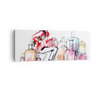 Cuadro Sobre Lienzo 140x50cm Cuadros Pared Mujer bolsas viajes turismo Wall Art