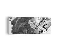 Cuadro Sobre Lienzo 140x50cm Cuadros Pared Mujer Línea Arte. Wall Art Prints