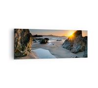 Lienzos decorativos Paisaje británico orilla costa Cuadro Sobre Lienzo Moderno 140x50cm Cuadros Decoracion Salon Dormitorio Cuadros Pared Imágenes Grande XXL Wall Art Prints Decor AB140x50-3174