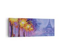 Cuadro Sobre Lienzo 140x50cm Cuadros Pared París Faroles Eiffel Wall Art Prints