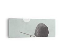 Cuadro Sobre Lienzo 140x50cm Cuadros Pared Piedra Palanca Física Wall Art Prints