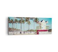 Cuadro Sobre Lienzo 140x50cm Cuadros Pared playa miami florida Wall Art Prints