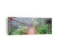 Cuadro Sobre Lienzo 140x50cm Cuadros Pared Puente Suspendido Costa Rica Wall Art