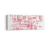 Cuadro Sobre Lienzo 140x50cm Cuadros Pared rojo textura patrón Wall Art Prints
