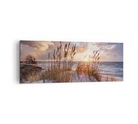 Cuadro sobre Lienzo 140x50cm Moderno Panorámico Paisajes Marino - 4710