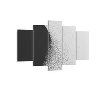 Cuadro Sobre Lienzo 150x100cm Cuadros Pared Abstracción Blanco Y Negro Geometría