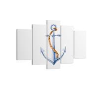 Cuadro Sobre Lienzo 150x100cm Cuadros Pared Ancla cuerda vela mar Wall Art
