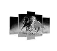 Cuadro Sobre Lienzo 150x100cm Cuadros Pared Andaluz Caballos Galope Wall Art