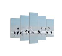 Cuadro Sobre Lienzo 150x100cm Cuadros Pared Aves Grullas Naturaleza Wall Art