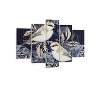 Cuadro Sobre Lienzo 150x100cm Cuadros Pared Aves Hojas Adorno Wall Art Prints
