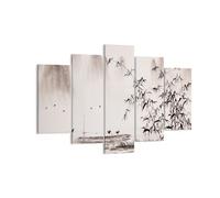 Cuadro Sobre Lienzo 150x100cm Cuadros Pared bambú negro china Wall Art Prints