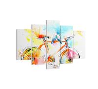 Cuadro Sobre Lienzo 150x100cm Cuadros Pared Bicicletas pájaros paloma pureza Art