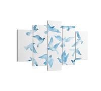 Cuadro Sobre Lienzo 150x100cm Cuadros Pared Birds digital nube paloma Wall Art