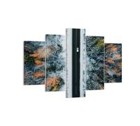 Cuadro Sobre Lienzo 150x100cm Cuadros Pared Bosque Camino Nieve Wall Art Prints