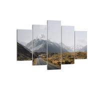 Cuadro Sobre Lienzo 150x100cm Cuadros Pared Camino Montaña Cumbres Wall Art