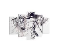 Cuadro Sobre Lienzo 150x100cm Cuadros Pared Cebras movimiento elegancia femenino