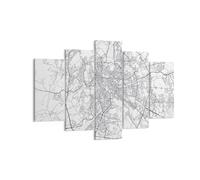 Cuadro Sobre Lienzo 150x100cm Cuadros Pared Ciudad Mapa Roma Wall Art Prints