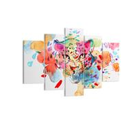 Cuadro Sobre Lienzo 150x100cm Cuadros Pared color concepto gato Wall Art Prints