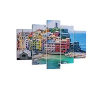 Cuadro Sobre Lienzo 150x100cm Cuadros Pared Colores Edificios Italia Wall Art