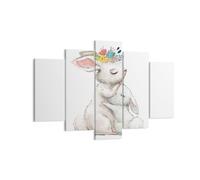 Cuadro Sobre Lienzo 150x100cm Cuadros Pared Conejo Liebre Infantil Wall Art