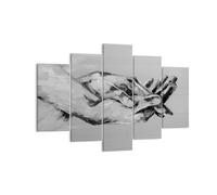 Cuadro Sobre Lienzo 150x100cm Cuadros Pared Escrito A Mano Manos Blanco Y Negro