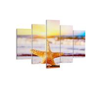 Cuadro Sobre Lienzo 150x100cm Cuadros Pared Estrellas de mar playa arena océano