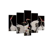 Cuadro Sobre Lienzo 150x100cm Cuadros Pared Grúas Aves Gráficos Wall Art Prints